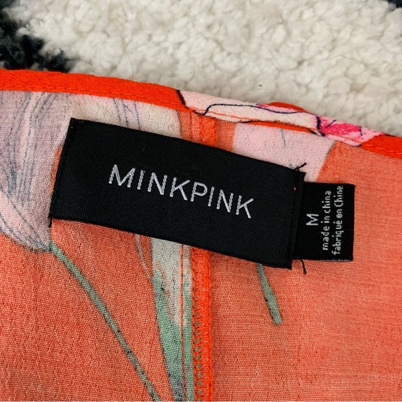 ✨5 FOR $25✨ Minkpink Orange Floral Swing dress - Picture 4 of 6